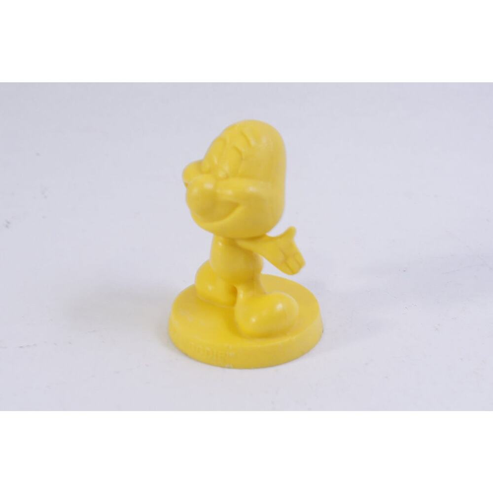 Happy Moodie, Yellow, PVC Figure, Cute, Old Toy, 2 1/2", Vintage, Collectible, ~